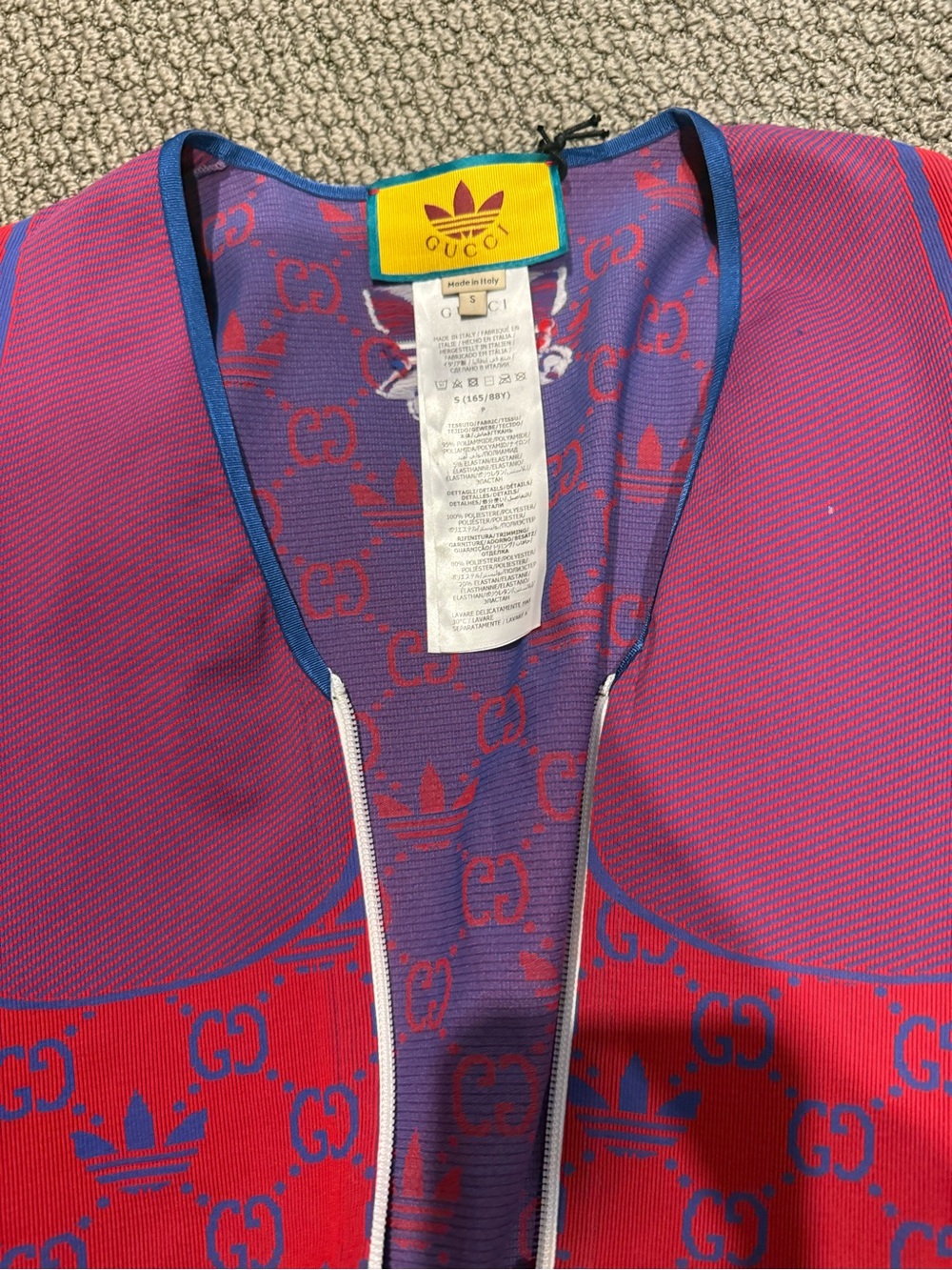 Gucci woman Red & Purple Cropped Logo Jacket - Picture 3 of 9